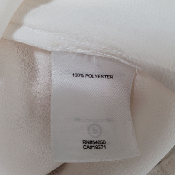 ROBBI & NIKKI Blouse White Ruffles Sleeveless Size: Small - Picture 5 of 5